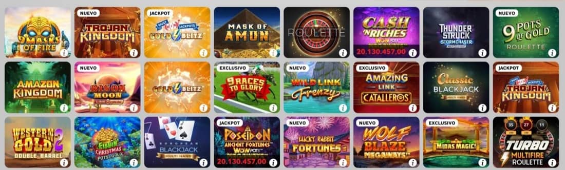 colección de juegos de casino